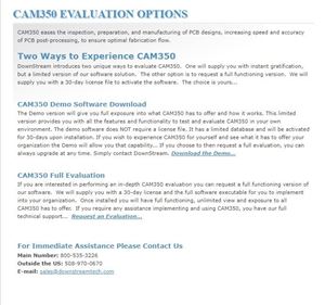 Cam350 Evaluation Options