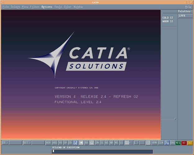 Giao diện cơ bản phiên bản Catia V4