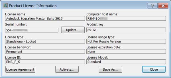 Kiểm Tra Thông Tin Bản Quyền Phần mềm AutoCAD
