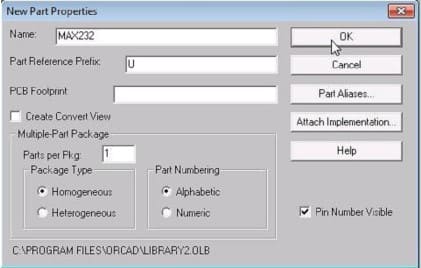 Phần mềm OrCAD: Hướng dẫn tạo thư viện linh kiện mới trong Capture