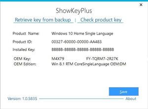 Kiểm tra Key Windows bản quyền bằng ShowKeyPlus