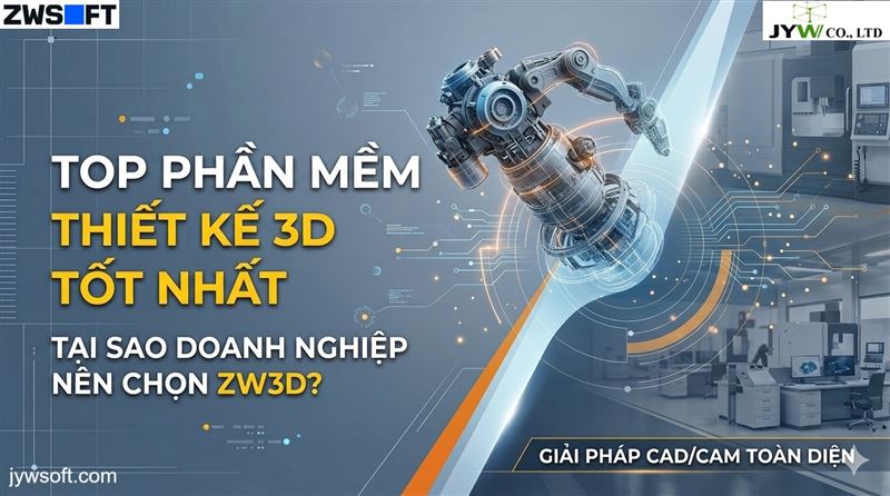 Top Phần Mềm Thiết Kế 3D Tốt Nhất: Tại Sao Doanh Nghiệp Nên Chọn ZW3D?