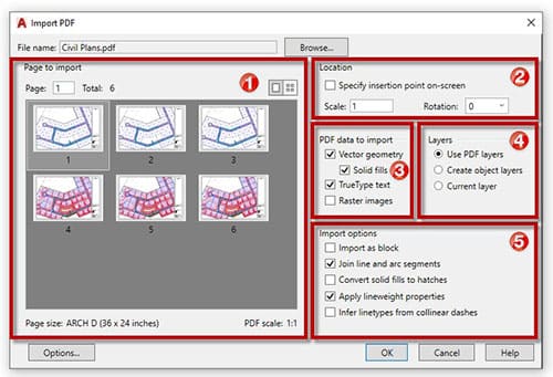 Hướng dẫn nhập file PDF trong phần mềm AutoCAD